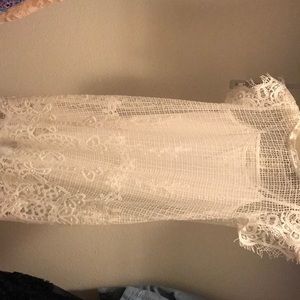 Jessica Simpson white laced dress